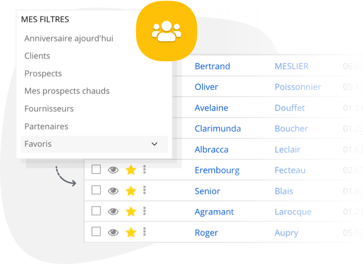 Logiciel gestion de contacts avec segmentation